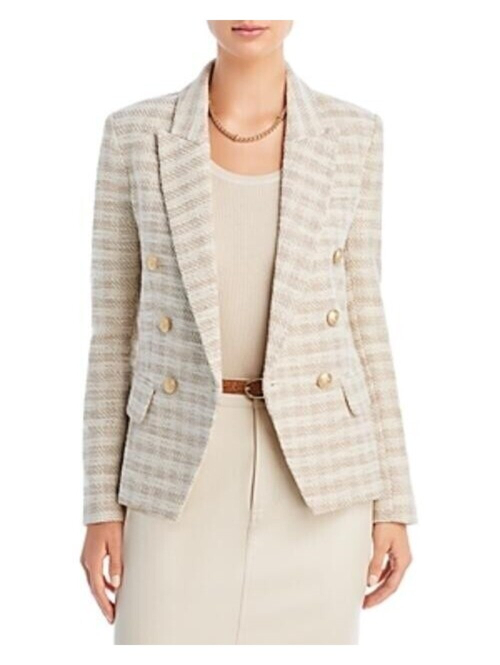 L'Agence Kenzie Checked Double Breasted Woman's Blazer Size 10